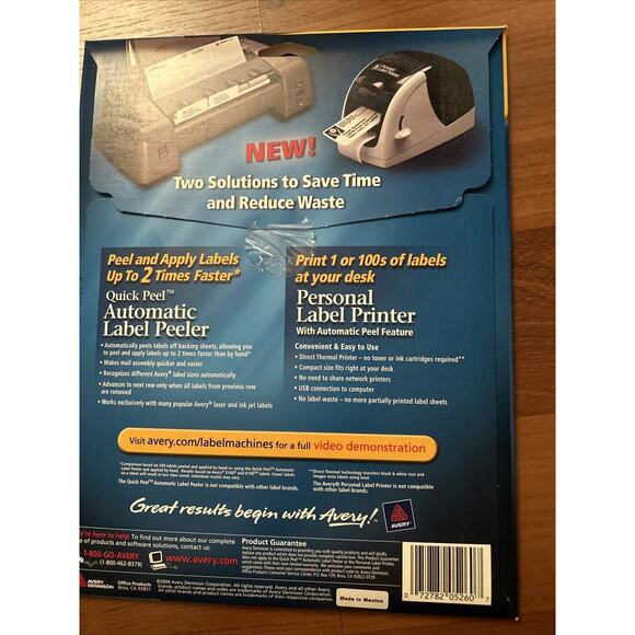 Avery Easy Peel Mailing Address Labels Laser 1" x 2-5/8" White 720qty 5260 Open - Picture 5 of 6